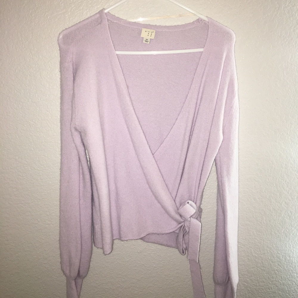 Lavender surplice sweater